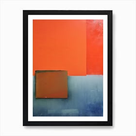 Red And Blue Abstract Painting 3 Art Print