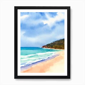 Pearl Beach, Australia Watercolour Art Print
