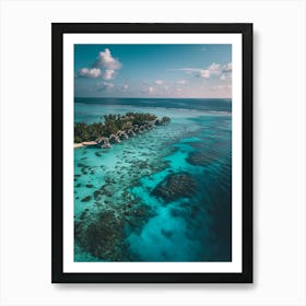 Aerial View Of A Tropical Island 2 Art Print