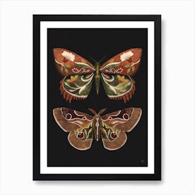 Two Moths Art Print