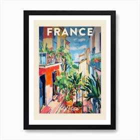 Nice France 2 Fauvist Painting Travel Poster Art Print