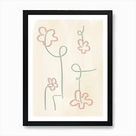 Abstracto Amapola Art Print