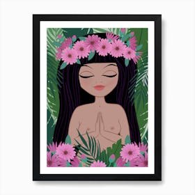 Tropical Namaste Art Print