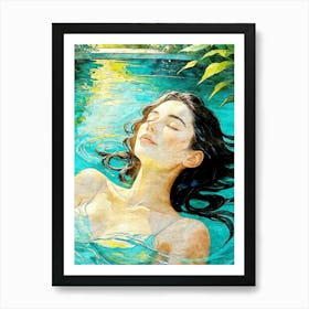 Woman On The Water Art Print