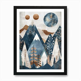 Mountains Canvas Print 2 Art Print