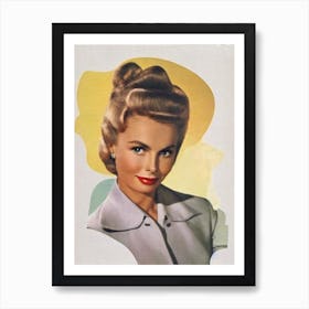 Janet Leigh Retro Collage Movies Art Print