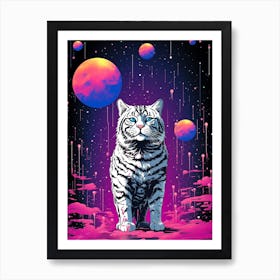 Cat In Space Art Print