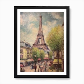 Eiffel Tower Paris France Pissarro Style 14 Art Print