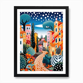 Sanremo, Italy, Illustration In The Style Of Pop Art 2 Art Print