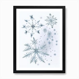 Snowflakes In The Snow,  Snowflakes Quentin Blake Illustration Art Print