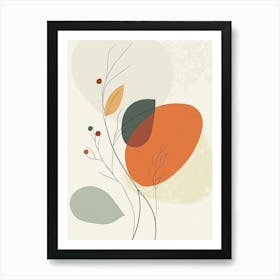 Abstract Leaves Canvas Print Art Print