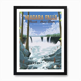 Niagara Falls USA Canada travel Art Print