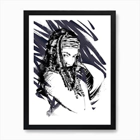 Walking Dead Michonne Art Print