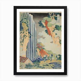 The Waterfall At Ono On The Kisokaidō, Katsushika Hokusai Art Print