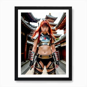 Japan Warrior Girl Akari Art Print