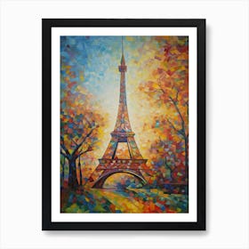 Eiffel Tower Paris France Paul Signac Style 7 Art Print