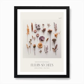 Fleurs Sechees, Dried Flowers Exhibition Poster 09 Art Print