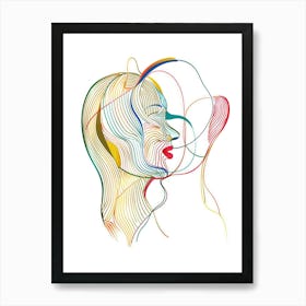 Abstract Women Portrait Series 4 Art Print