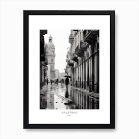 Poster Of Palermo, Italy, Black And White Analogue Photography 3 Art Print