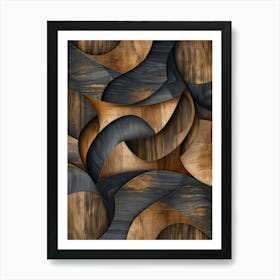 Abstract Wood 1 Art Print