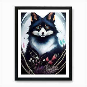 Gothic Fox Art Print