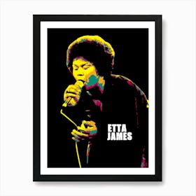 Etta James American Blues Singer Poster