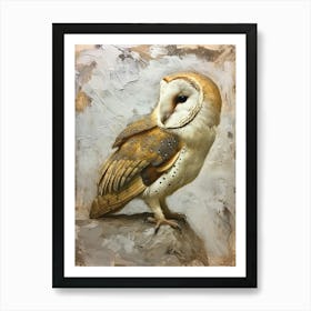 Barn Owl Painting 8 Art Print