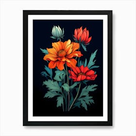 Chrysanthemums 3 Art Print