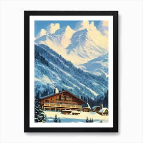 Obertauern, Austria Ski Resort Vintage Landscape 1 Skiing Poster Art Print