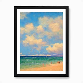 Waikiki Beach 2 Honolulu Hawaii Monet Style Art Print