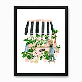 Plant Cart Art Print