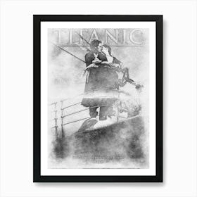 Pencil Art Titanic 2 Art Print