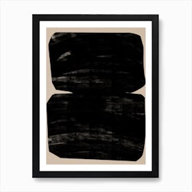 Black Bold Object 01 Art Print