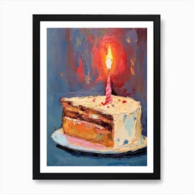 A Slice Of Birthday Cake Oil Painting 5 Affiche