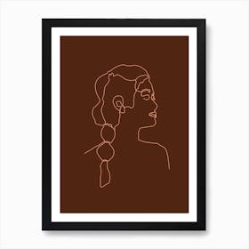 Effervescent Minimal Line Portrait Art Print