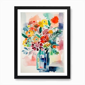 Stocks Flower Illustration 2 Art Print