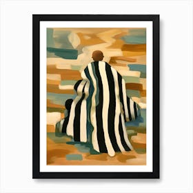 Black And White Dress Woman Painting Abstract 3 Art Print