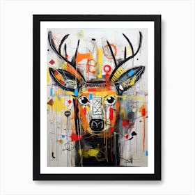 Deer 23 Neo-expressionism Art Print