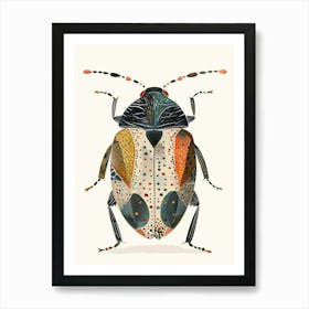 Colourful Insect Illustration Pill Bug 11 Art Print