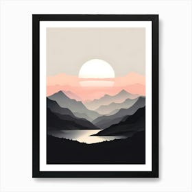 Sunset In The Mountains 24 Art Print