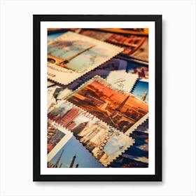 Postage Stamps 3 Art Print