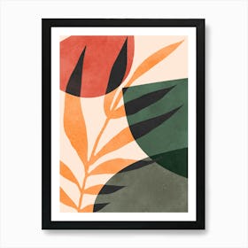 Botanical and tropical floral A Art Print