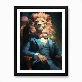 Lion In A Suit 1 Art Print