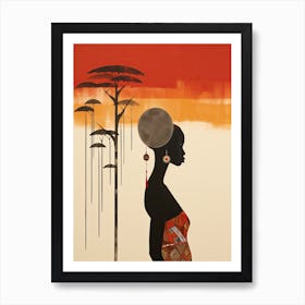 African Woman | Boho Style 4 Art Print
