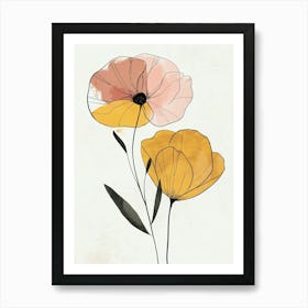 Venice Flower Market Boho Minimalist Style 1 Art Print