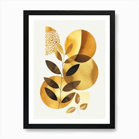 Gold Leaf Canvas Print 15 Art Print