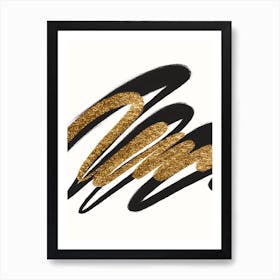 Gold and Black 2 Art Print