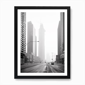 Shenzhen, China, Black And White Old Photo 1 Art Print