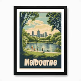 Aihrgdesign A Classic 1960s Travel Poster For Melbourne 1 Art Print