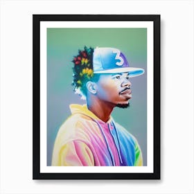 Chance The Rapper Colourful Illustration Art Print